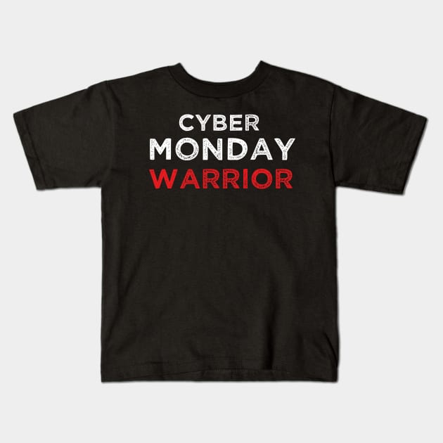 CYBER MONDAY WARRIOR Kids T-Shirt by madani04